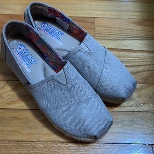 Bobs from Skechers canvas Espadrille wedge slip on shoes 7.5